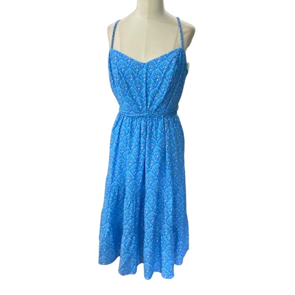 Vineyard Vines Blue Printed Spaghetti Strap Sundress